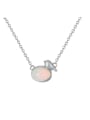 thumb 925 Sterling Silver Opal Bird Cute Necklace 2