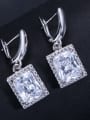 thumb Brass Cubic Zirconia Luxury Geometric  Ring Earring Braclete And Necklace Set 2