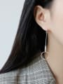 thumb 925 Sterling Silver Round Minimalist Chandelier Earring 3