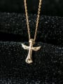 thumb 925 Sterling Silver Wing Cross Minimalist Regligious Necklace 4