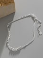 thumb 925 Sterling Silver Minimalist  Bead Double Layer Anklet 2