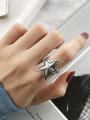 thumb 925 Sterling Silver Pentagram Vintage Free Size Band Ring 0