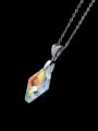 thumb 925 Sterling Silver Austrian Crystal Geometric Luxury Necklace 0