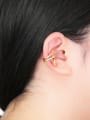 thumb Brass Cubic Zirconia Geometric Hip Hop Clip Earring 1