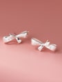 thumb 925 Sterling Silver Bowknot Minimalist Stud Earring 2