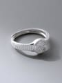 thumb 925 Sterling Silver Irregular Minimalist Band Ring 2
