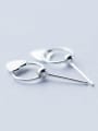 thumb 925 Sterling Silver Smooth Heart Minimalist Drop Earring 2
