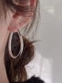 thumb 925 Sterling Silver Geometric Vintage Hook Earring 1