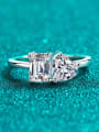 thumb 925 Sterling Silver Moissanite Geometric Classic Band Ring 0