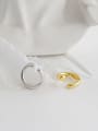 thumb 925 Sterling Silver With Gold Plated Fashion Irregular Clip On Earrings 0