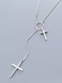 thumb 925 Sterling Silver Smooth Cross Minimalist Regligious Necklace 2
