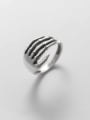 thumb 925 Sterling Silver Palm Vintage Band Ring 0