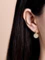 thumb 925 Sterling Silver Jade Geometric Minimalist Stud Earring 1