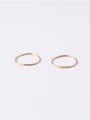 thumb Titanium With Imitation Gold Plated Simplistic Round Band Rings 4