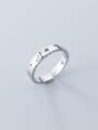 thumb 925 Sterling Silver Round Minimalist star Free Size Ring 1
