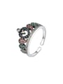 thumb 925 Sterling Silver Cubic Zirconia Crown Vintage Band Ring 0