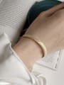 thumb 925 Sterling Silver Simple personality retro gold flash sand  Band Bangle 0