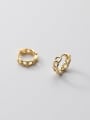 thumb 925 Sterling Silver Hollow Geometric Vintage Clip Earring 1