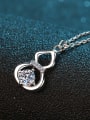 thumb Sterling Silver Moissanite Geometric Dainty Necklace 3