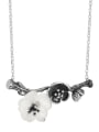 thumb 925 Sterling Silver Crystal Flower Vintage Necklace 0