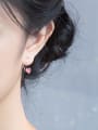thumb 925 Sterling Silver Enamel Heart Minimalist Stud Earring 1