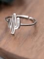 thumb 925 Sterling Silver Cactus Vintage Band Ring 2