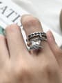 thumb 925 Sterling Silver Star Vintage Free Size  Stackable Ring 1