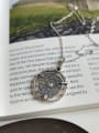 thumb 925 Sterling Silver Round Vintage Initials Necklace 1