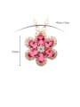 thumb Copper Cubic Zirconia Dainty Flower  pendant Necklace 1