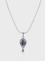 thumb 925 Sterling Silver Cubic Zirconia Irregular Vintage Hot Air Bolloon Pendant Necklace 0