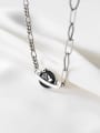 thumb 925 Sterling Silver Vintage  Irregular Chain Necklace 1