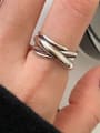 thumb 925 Sterling Silver Cross Vintage Stackable Ring 1