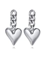 thumb Stainless steel Heart Minimalist Drop Earring 0