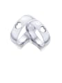 thumb Stainless steel Heart Minimalist Couple Ring 0