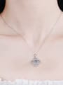 thumb 925 Sterling Silver Moissanite Clover Dainty Necklace 1