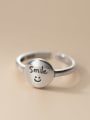 thumb 925 Sterling Silver Smiley Vintage Band Ring 0