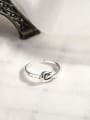 thumb 925 Sterling Silver Heart knot Vintage Band Ring 3