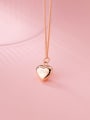 thumb 925 Sterling Silver Smooth Heart Minimalist Necklace 2