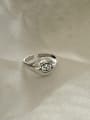 thumb 925 Sterling Silver Irregular Cat Vintage Band Ring 0