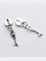 thumb 925 Sterling Silver With Personality Couple Key Lock pendant DIY Accessories 1