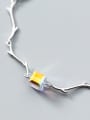 thumb 925 Sterling Silver Yellow Crystal  Minimalist Personality branch  Bracelet 2