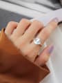 thumb 925 Sterling Silver Smooth Round Minimalist Free Size Midi Ring 1