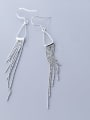 thumb 925 Sterling Silver Vintage Beads tassel hollow triangle  Earring 0