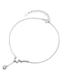 thumb 925 Sterling Silver Cubic Zirconia Star Minimalist  Anklet 2