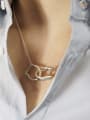 thumb 925 Sterling Silver Simple and hollow geometric Necklace 1
