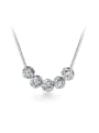 thumb 925 Sterling Silver Simple removable diamond pendant Necklace 0