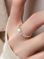 thumb 925 Sterling Silver Freshwater Pearl Irregular Trend Band Ring 1