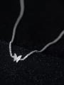 thumb 925 Sterling Silver Rhinestone Butterfly Minimalist Necklace 2