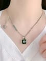 thumb 925 Sterling Silver Cubic Zirconia Crown Vintage Geometric Pendant Necklace 1