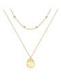 thumb 925 Sterling Silver With Gold Plated Simplistic Oval Multi Strand Necklaces 0